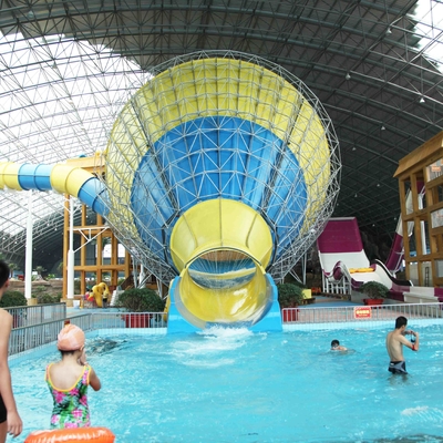 Super Tornado Fiberglass Water Slides Dengan Tinggi Platform 14.6m