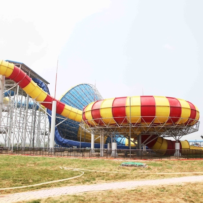 High Speed ​​Fiberglass Water Slides untuk Adventure Amusement Waterpark