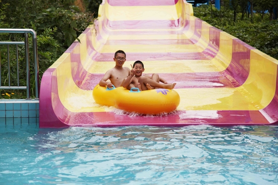 Stainless steel / fiberglass Water Slides Lantai ruang 17 * 40m