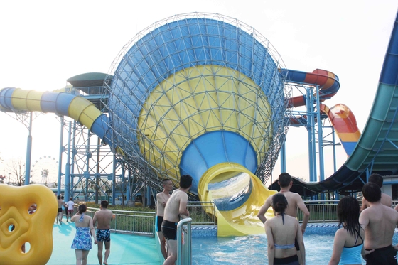 Fiberglass kecil Water Slide untuk interaksi keluarga di taman bermain air anak-anak untuk Water Park