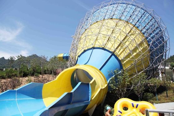 Disesuaikan Fiberglass Water Slides untuk Family / Aqua Play Water Park
