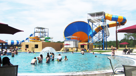 Disesuaikan Fiberglass Pool Slide / Super Tornado Water Slide 14.6m Platform Height