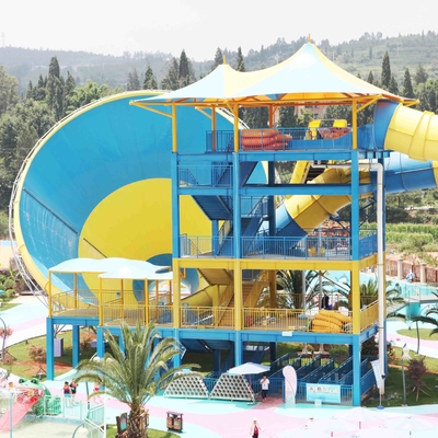 Di luar Slides Water Fiberglass untuk orang dewasa, 14.6m Platform Tinggi