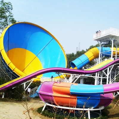 Tornado besar Kustom Water Slides Untuk Keluarga Kuda, 18.6m Lebar