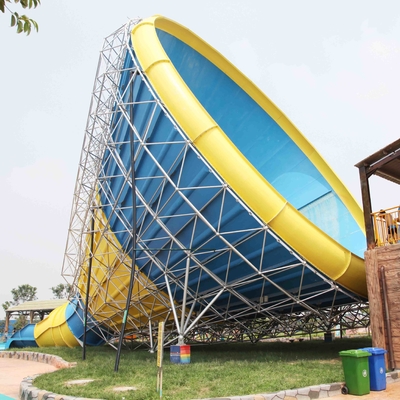 Durable Fiberglass Water Slides untuk Giant Water Park, Large Slide Tornado Air
