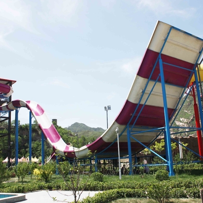 Custom Fiberglass Water Slides dengan baja karbon galvanis