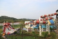 Amusement Park Dewasa Slides Air Fiberglass dengan Carbon Galvanized Rangka Baja