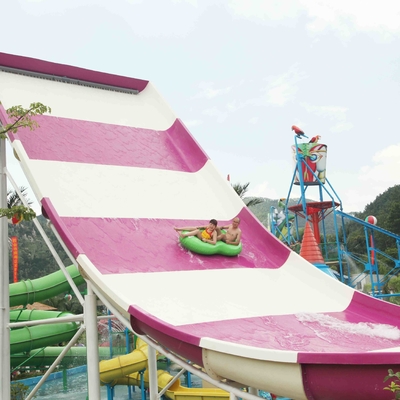 Luar ruangan Kustom Water Slides, Taman Hiburan Boomerang Aqua Slide Untuk 2 Orang