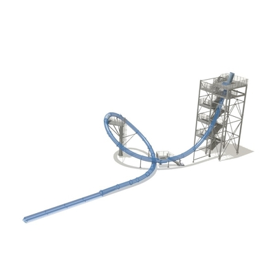 Aqua LoopBody Slide Aqua Park Fiberglass Water Slide, Landasan Tinggi 16m