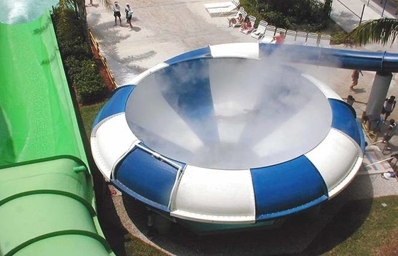 Customized Exciting Aqua Park Fiberglass Water Slide Merah / Kuning / Hijau