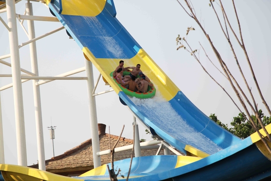 Seluncuran Air Boom Boom Luar Fiberglass Untuk 6 Orang, Water Park Tower Tinggi 18.75M