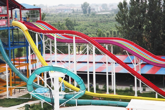 ExcitingSlide Aqua Park Fiberglass Water Slide, Landasan Tinggi 16m