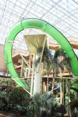 Menarik Aqua LoopBody Slide Aqua Park Fiberglass Water Slide, Landasan Tinggi 16m