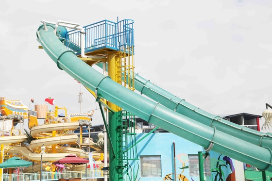 ExcitingLoopBody Slide Aqua Park Fiberglass Water Slide, Landasan Tinggi 16m