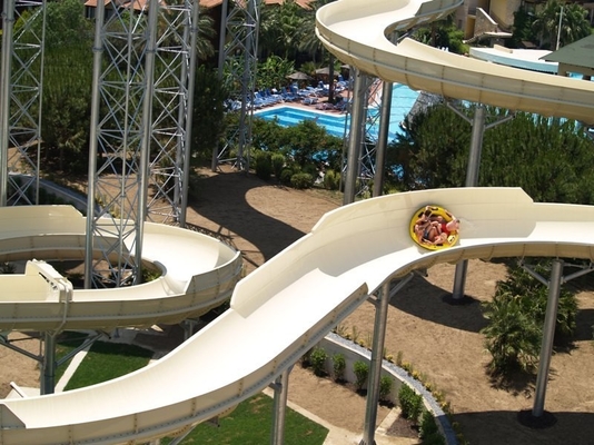 Colorful Aqua Park Peralatan, Custom FPR Water Park Water Slides besar