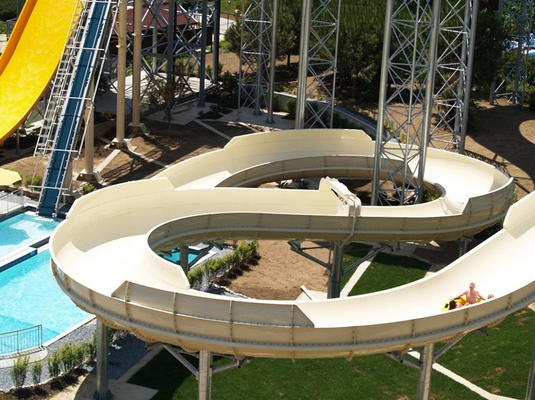 Colorful Aqua Park Peralatan, Custom FPR Water Park Water Slides besar