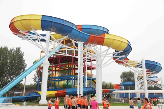 besar Aqua Bermain Slide Air Water Park peralatan Anak dengan Ashland / DSM Gel mantel