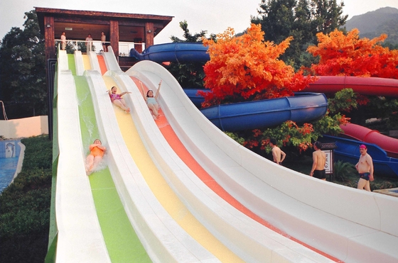 Fiberglass Kustom Water Slides, Kecepatan Tinggi Water Slide Water Park Equipment