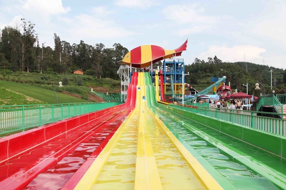 OEM 3 jalur komersial Fiberglass seluncuran air untuk air atraksi