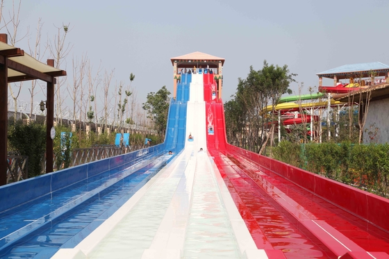 Slide FPR Kustom Water Slides OEM Air Ekstrim Dengan Struktur Baja Material