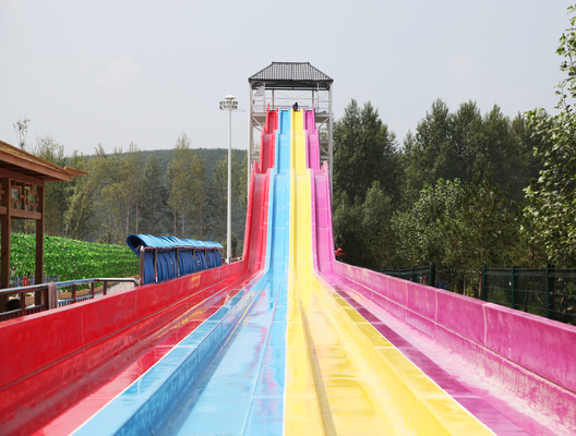 4 Lanes GRP Kustom Water Slides / Amusement Park Water Slides untuk Dewasa