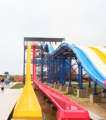 Kecepatan Air Slide Untuk Dewasa / OEM Tinggi Fiberglass Water Slides untuk Giant Water Park