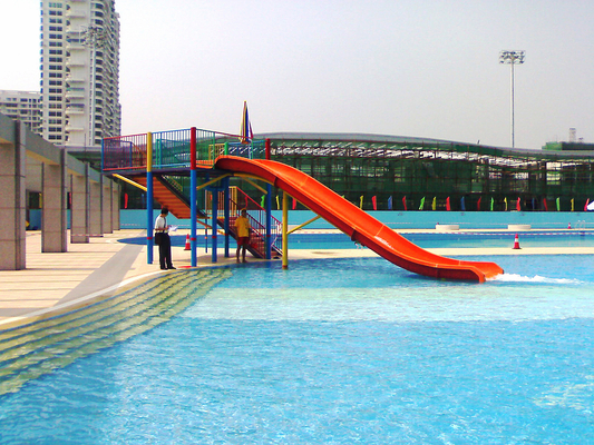 Kids Fun Water Slide Slide Fiberglass Renang Untuk luar ruangan Water Park Equipment
