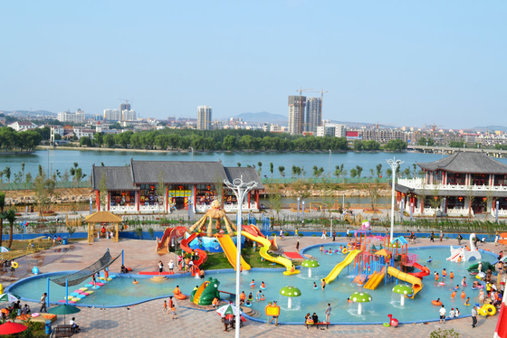 Hiburan Waterpark Project, Gaint Water Park Peralatan Anak Theming Water Park Slide
