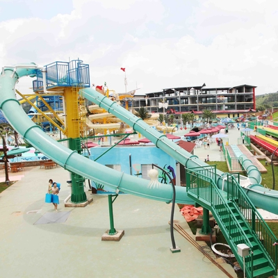 ExcitingLoopBody Slide Aqua Park Fiberglass Water Slide, Landasan Tinggi 16m