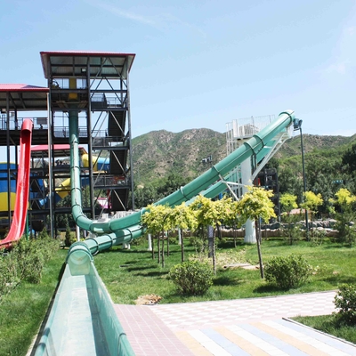 Menarik Aqua LoopBody Slide Aqua Park Fiberglass Water Slide, Landasan Tinggi 16m
