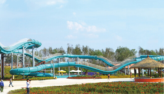 Kuat Tim QC Amusement Aquapark Naga Air Water Roller Coaster untuk Water Park