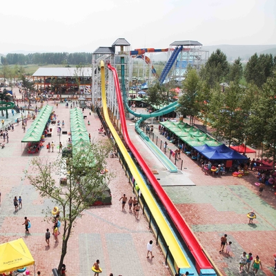 Fiberglass Custom Water Slides Kecepatan Tinggi Untuk Taman Air Hiburan 1 Orang / Lari