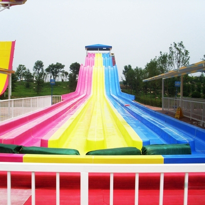 Multi Lanes Rainbow FRP Custom Water Slides Taman Hiburan Big Fiberglass Water Slide