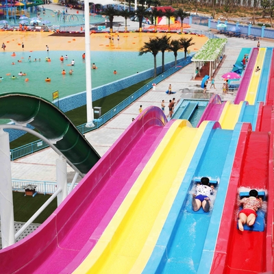Colorful Racing Water Park Rides, Holiday Resorts Dengan Taman Air Untuk Keluarga