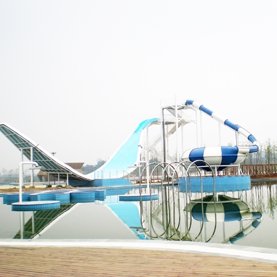 Ayunan gelombang Slide Fiberglass Renang Slides Amusement Park Equipment 11m Tinggi