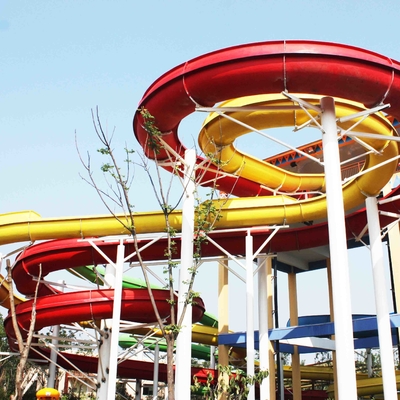 Panjang Slide Raft Spiral Plastik Air Dengan 304 Stainless Steel Screw, 3 Orang / Waktu