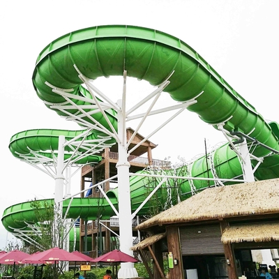 Commercial Anaconda Fiberglass Water Slides Untuk Petualangan Taman Waterpark