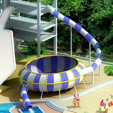 Dewasa Panjang Big Water Slide Untuk 180riders Amusement Park / Ruang Bowl Water Slide / H Kapasitas