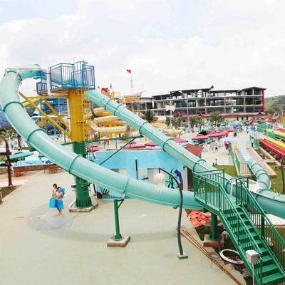 Disesuaikan Aqua Park Fiberglass Water Slides, Platform Tinggi 16m Untuk Dewasa