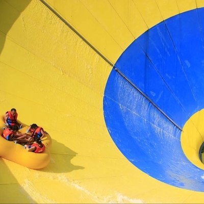 Fiberglass Super Tornado Water Slide 14.6m Platform Tinggi Pemeliharaan Mudah untuk Hiburan Keluarga