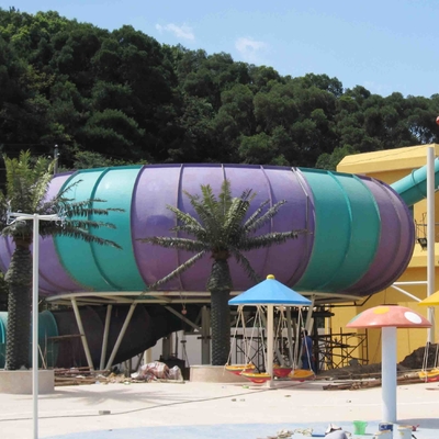 Custom Fun Aqua Park Air Fiberglass Meluncurkan Slide Air Raksasa untuk Proyek Air