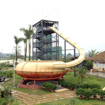 Joy Ride Space Bowl Slide / FRP + Peralatan Bermain Stainless Steel Untuk Sekolah / Taman Air