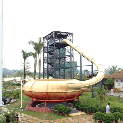 Joy Ride Space Bowl Slide / FRP + Peralatan Bermain Stainless Steel Untuk Sekolah / Taman Air
