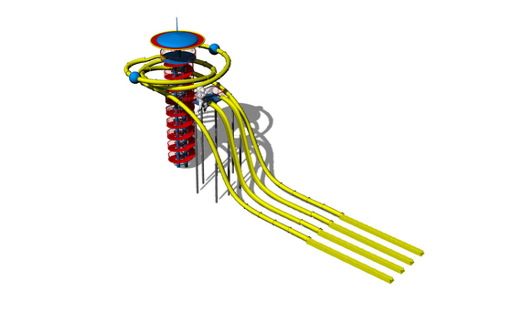 Extraterrestrial Fiberglass Water Slide / Park Open Spiral Water Slide Slide New Style Air