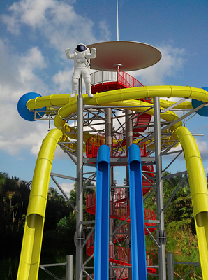 Extraterrestrial Fiberglass Water Slide / Park Open Spiral Water Slide Slide New Style Air
