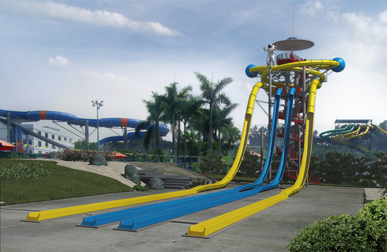 Extraterrestrial Fiberglass Water Slide / Park Open Spiral Water Slide Slide New Style Air