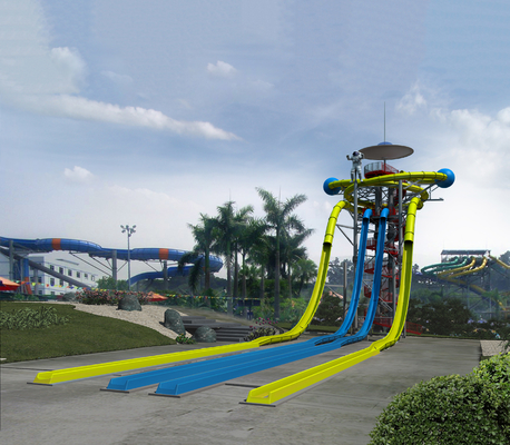Extraterrestrial Fiberglass Water Slide / Park Open Spiral Water Slide Slide New Style Air