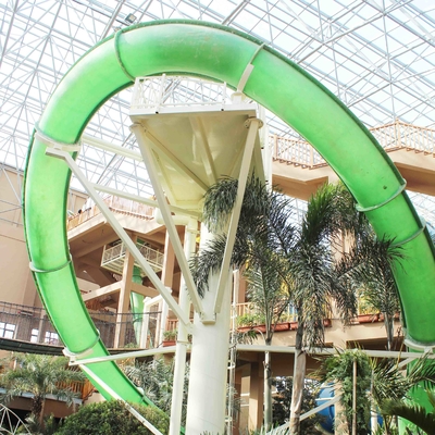 Aqua loop besar Fiberglass Water Slides Untuk Dewasa, Tetap Jenis Slide untuk Outdoor Water Park