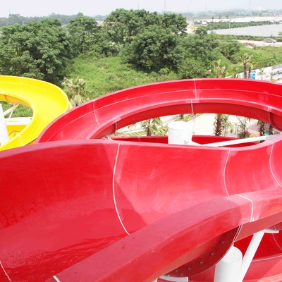 Custom Fiberglass Water Slides untuk taman hiburan dengan Garansi 1 tahun