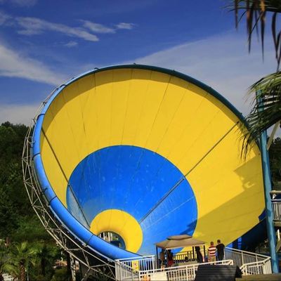 Customized Fiberglass Commercial Family Water Slide Untuk Holiday Resort, Tinggi 16m